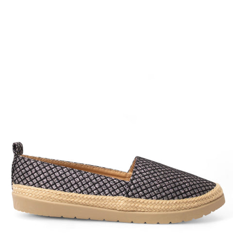 Europeon Union Women Black Cloth Espadrilles #4369
