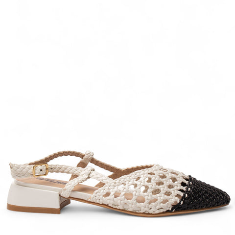 Europeon Union Women White Leather Mules #4386