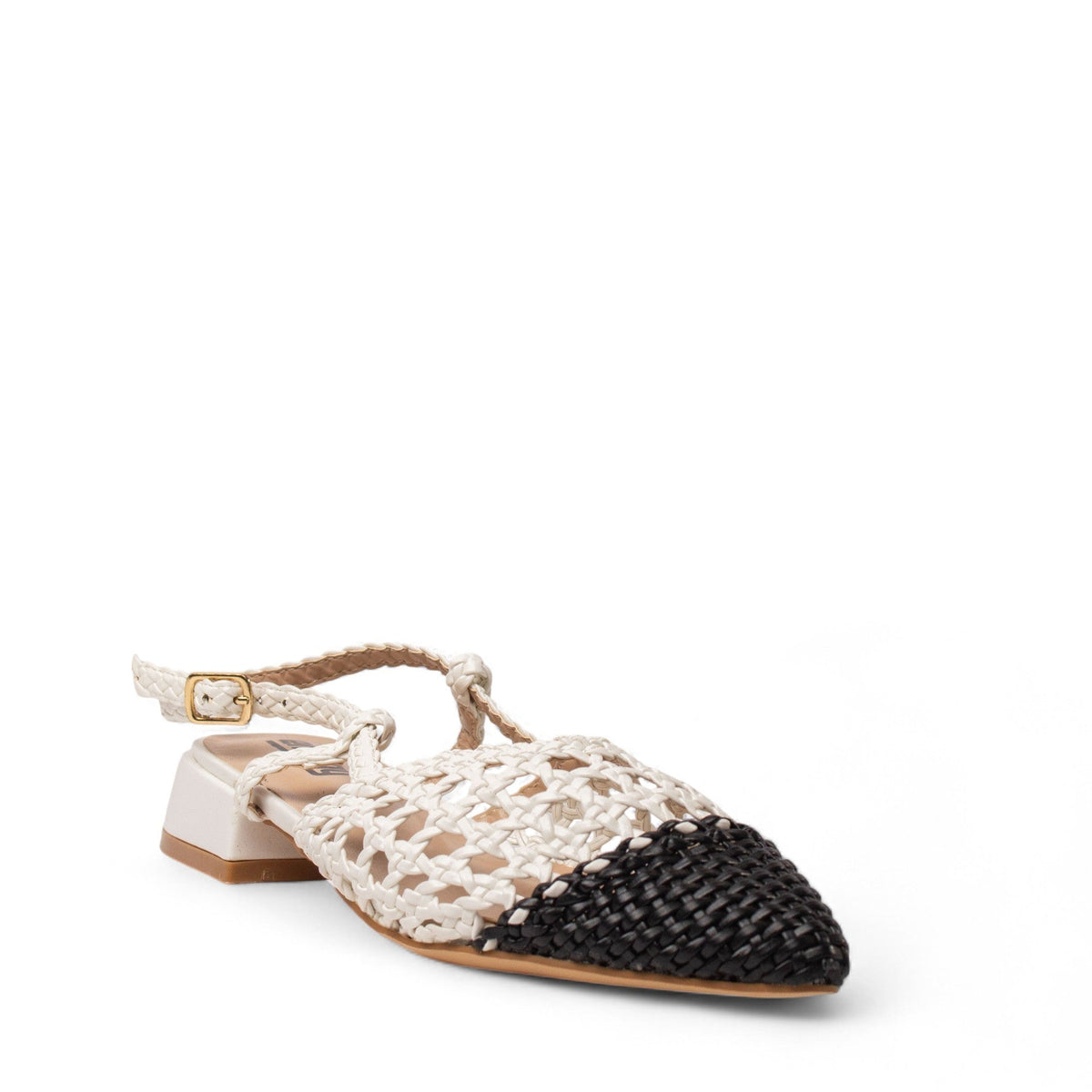Europeon Union Women White Leather Mules #4386