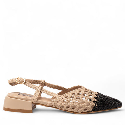 Europeon Union Women Beige Leather Mules #4387