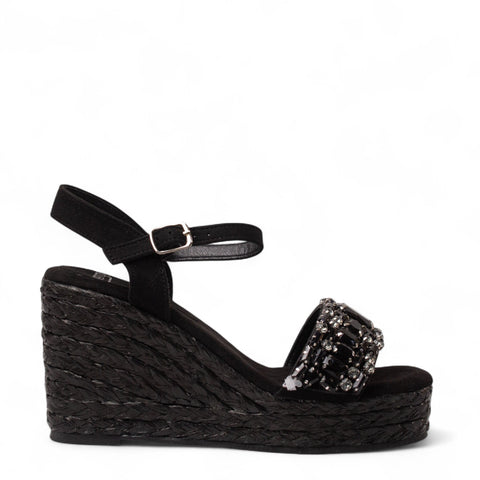 Europeon Union Women Black Chamois Sandal #4398