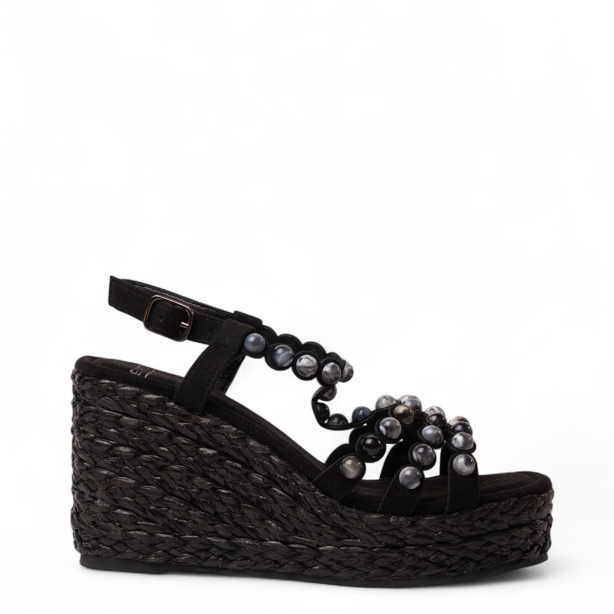 Europeon Union Women Black Chamois Sandal #4400