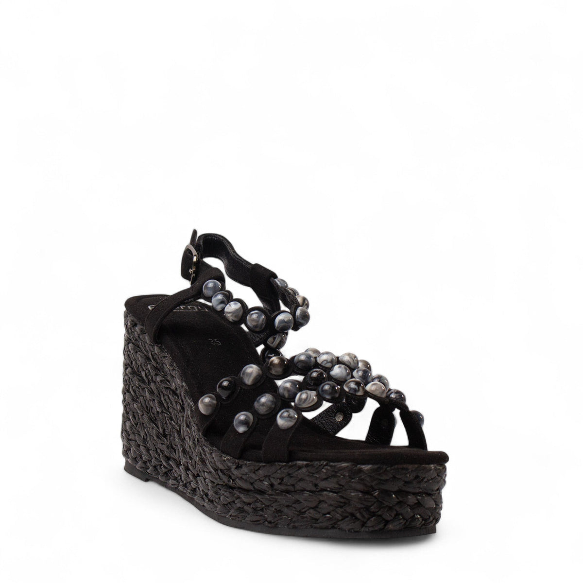 Europeon Union Women Black Chamois Sandal #4400