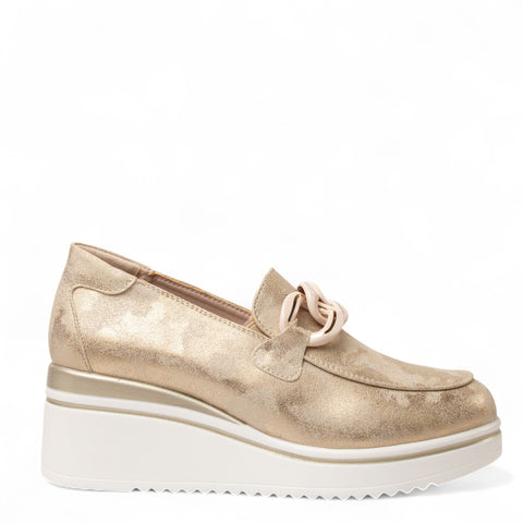 Europeon Union Women Beige Leather Shoes #4401