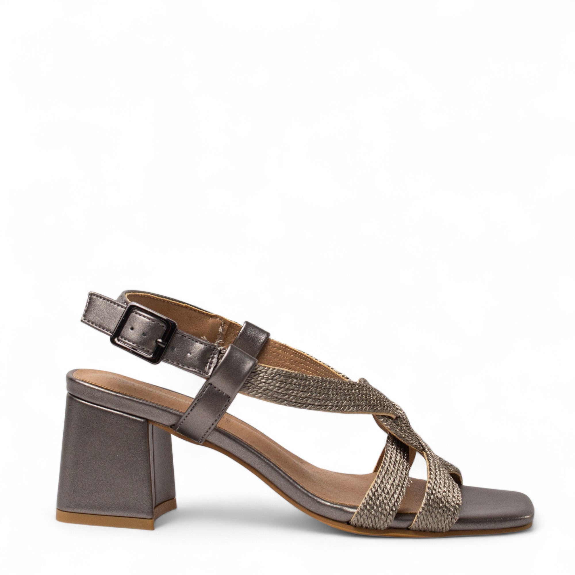 Europeon Union Women Silver Leather Soiree Sandal #4404