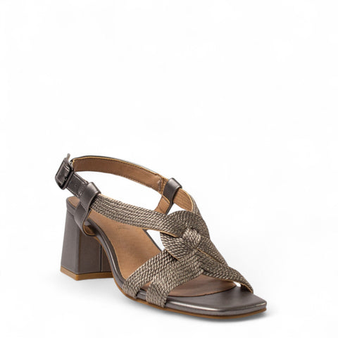 Europeon Union Women Silver Leather Soiree Sandal #4404