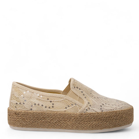 Europeon Union Women White Cloth Espadrilles #4408