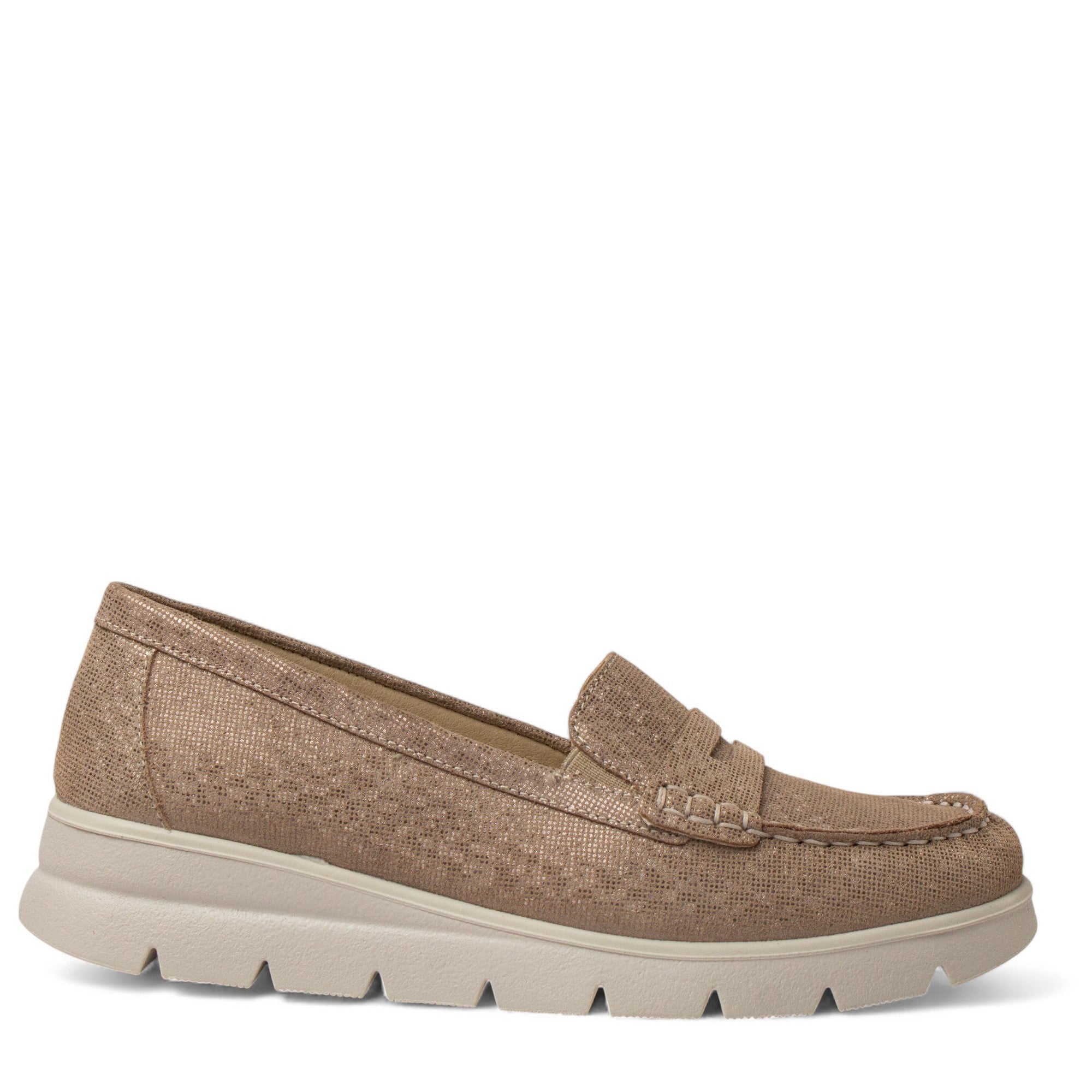 Italian Women Champagne Leather Espadrilles #4419