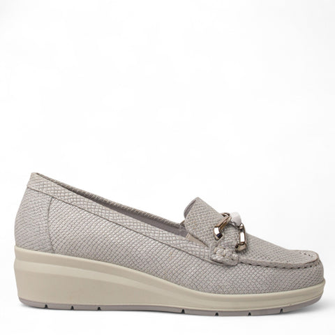 Italian Women Light Blue Leather Espadrilles #4422