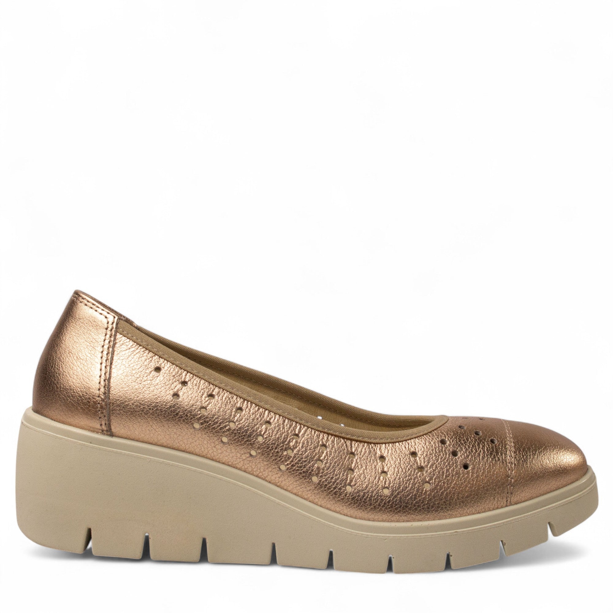 Italian Women Champagne Leather Espadrilles #4428