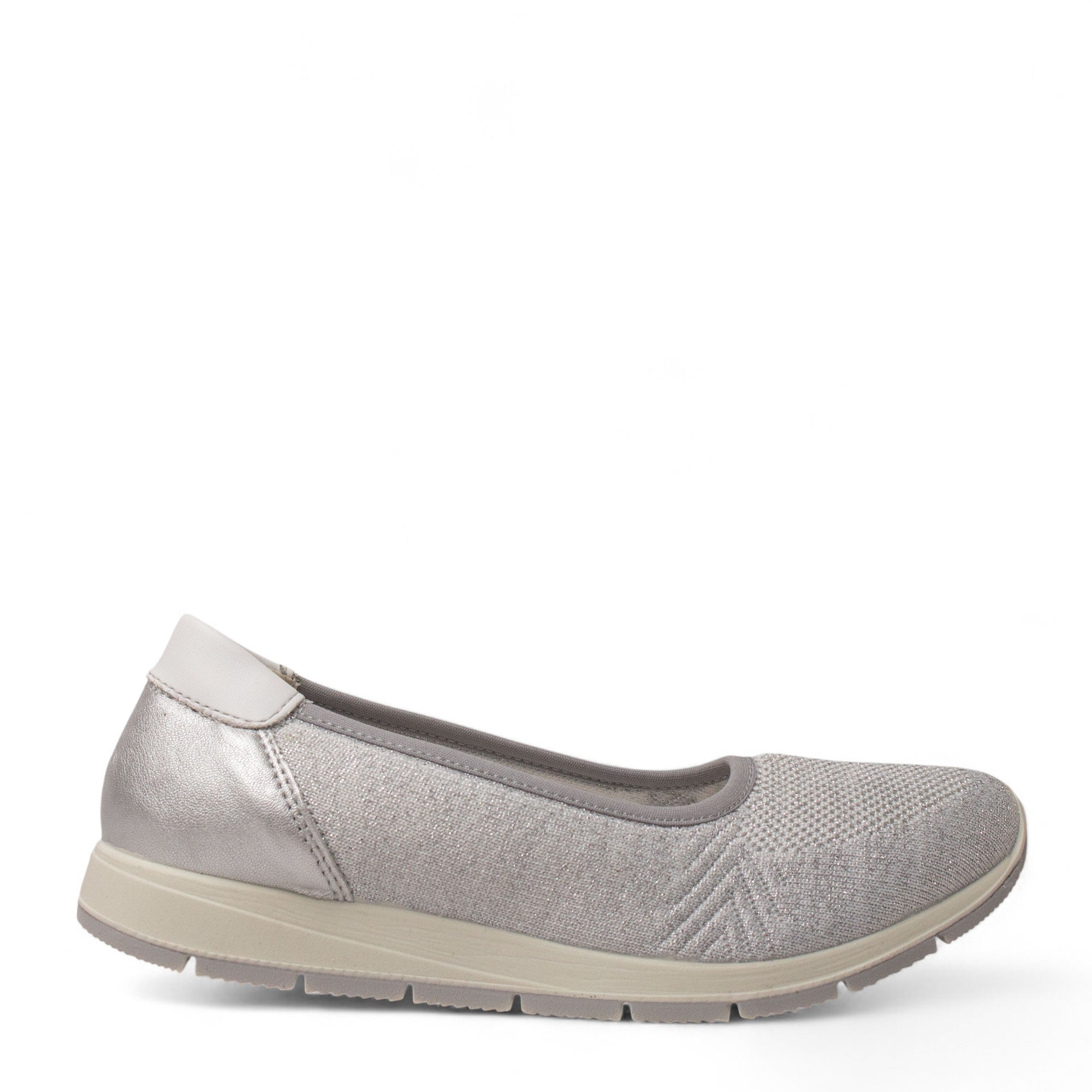 Italian Women Silver Cloth Espadrilles #4438