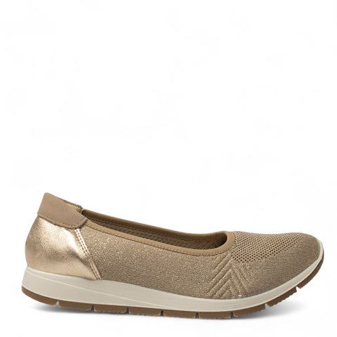 Italian Women Gold Cloth Espadrilles #4439