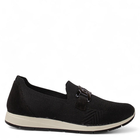 Italian Women Black Cloth Espadrilles #4443
