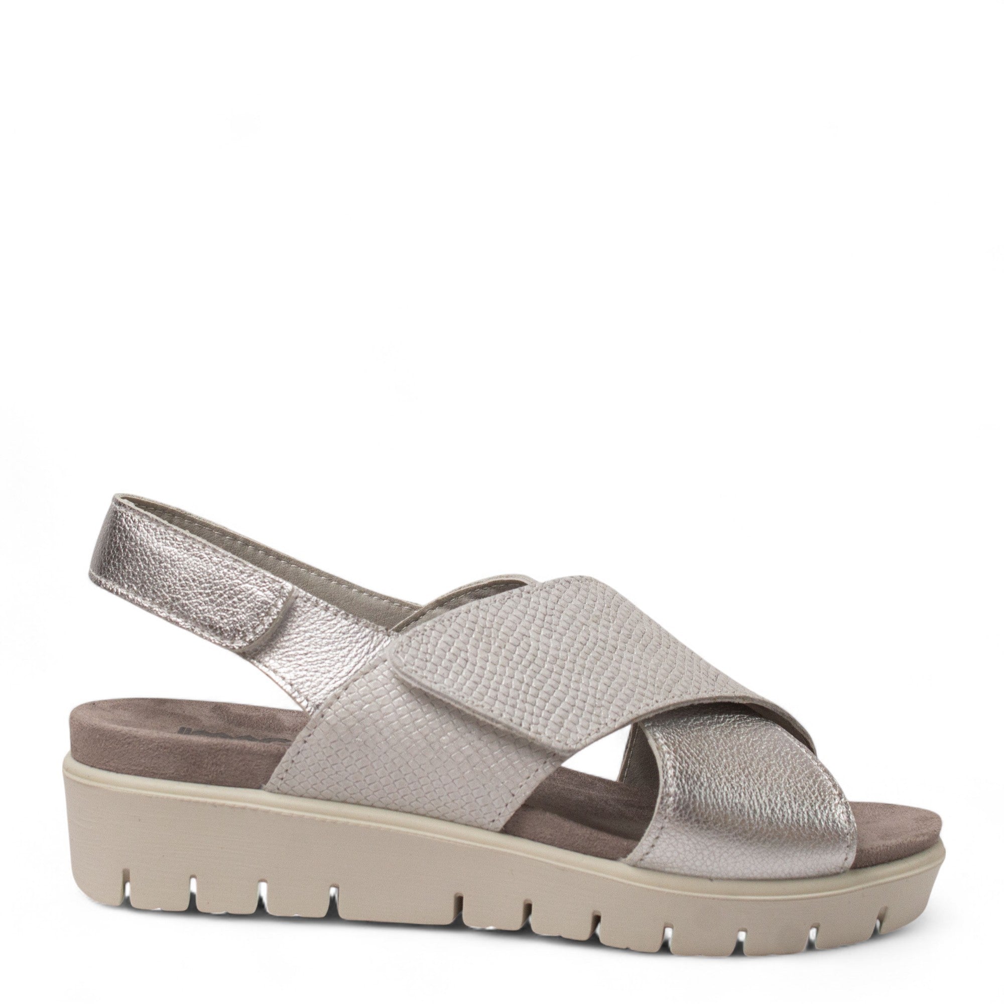 Italian Women Silver Leather Sandal #4450