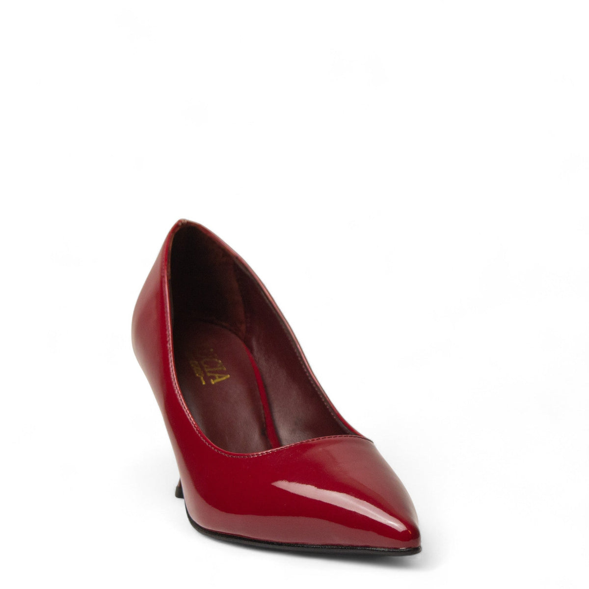 Women Maroon Vernis Leather Shoes #4466