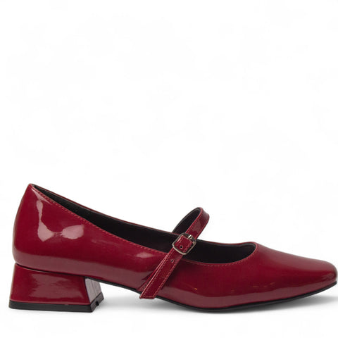 Women Maroon Vernis Leather Shoes #4472