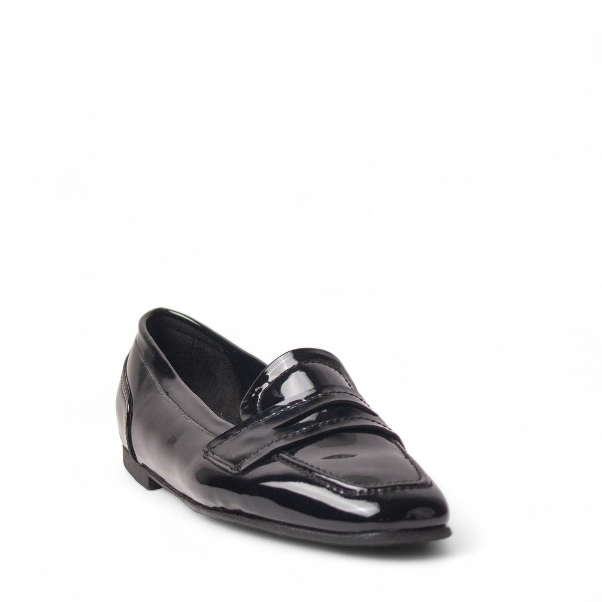 Women Black Vernis Leather Shoes #4480