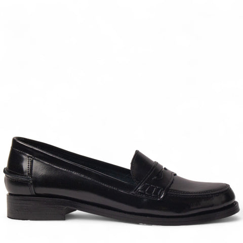 Women Black Vernis Leather Shoes #4489