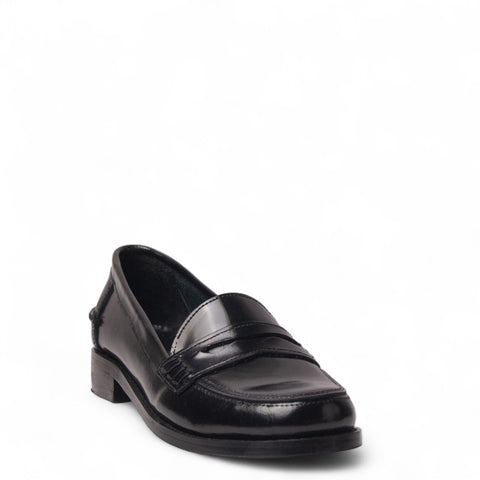 Women Black Vernis Leather Shoes #4489