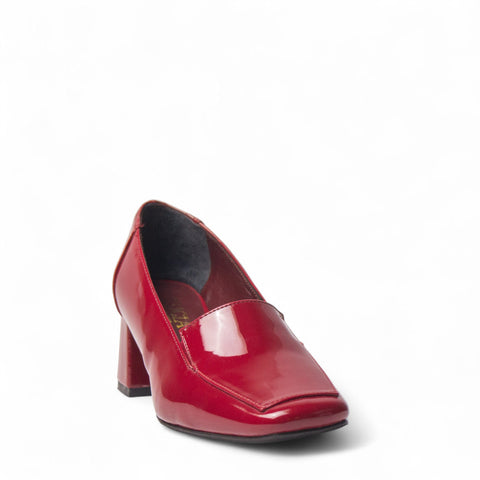 Women Maroon Vernis Leather Shoes #4500