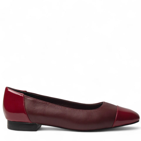Women Maroon Vernis Leather Shoes #4502