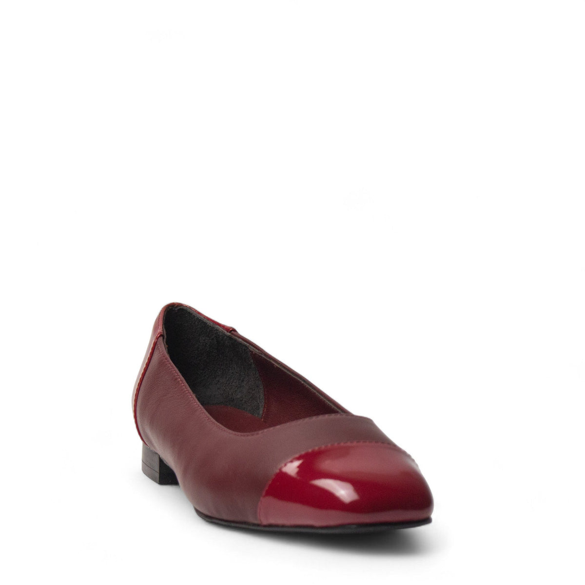 Women Maroon Vernis Leather Shoes #4502