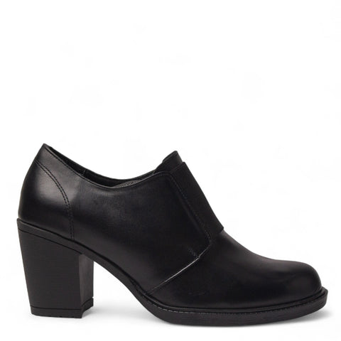 Women Black Leather Shoes #4504