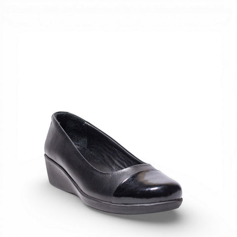 Women Black Vernis Leather Shoe #4516