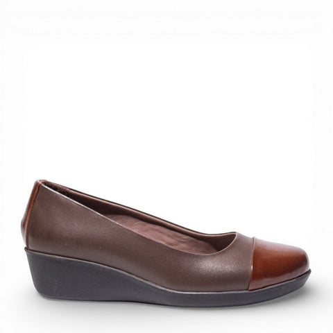 Women Brown Vernis Leather Shoe #4517