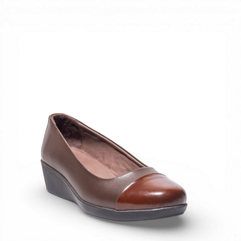 Women Brown Vernis Leather Shoe #4517