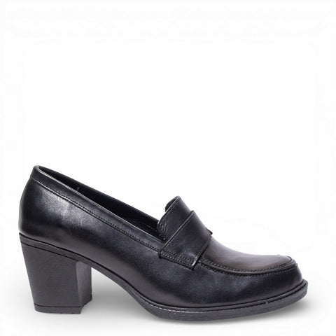 Women Black Leather Shoe #4518