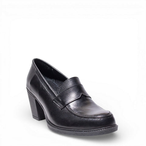 Women Black Leather Shoe #4518