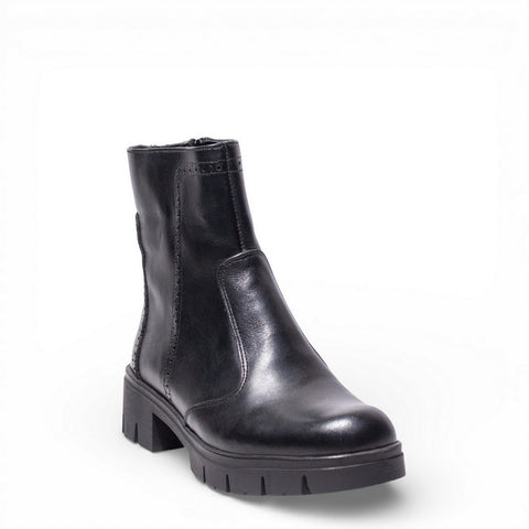 Women Black Leather Hal fBoot #4527