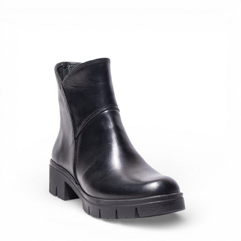Women Black Leather Hal fBoot #4530