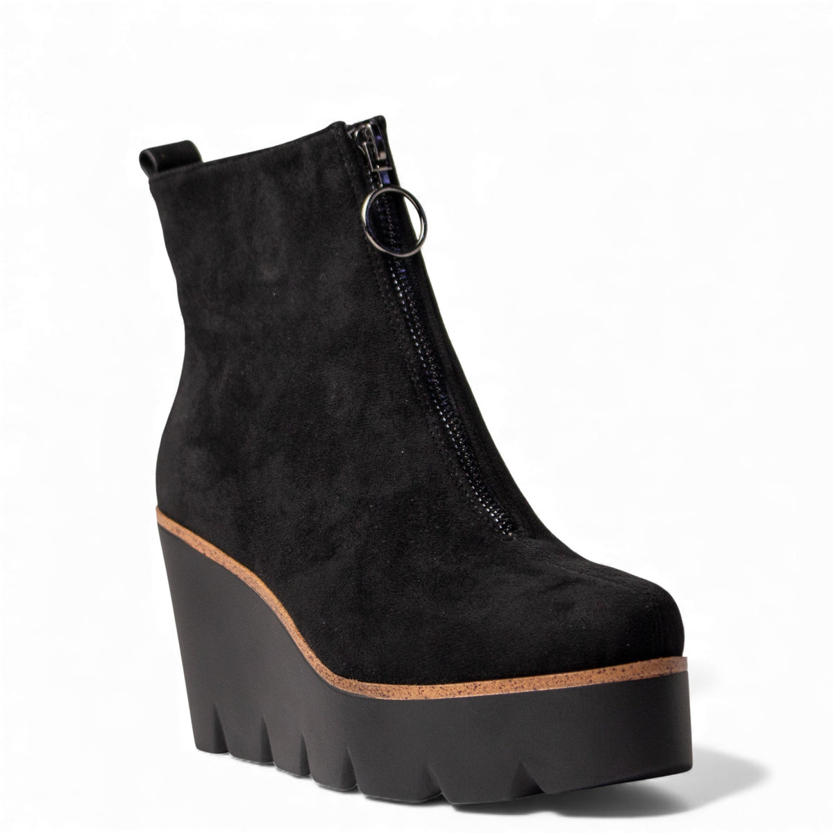 Europeon Union Women Black Chamois Half Boot #4534