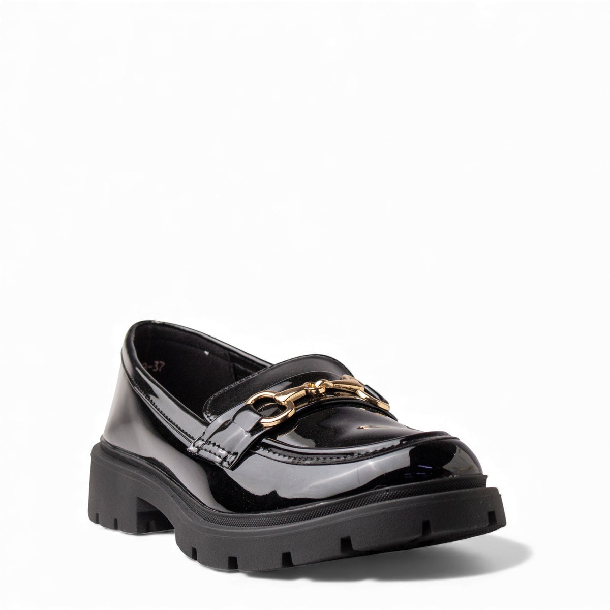 Europeon Union Women Black VernisLeather Shoes #4546