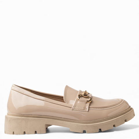 Europeon Union Women Beige VernisLeather Shoes #4547