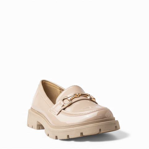 Europeon Union Women Beige VernisLeather Shoes #4547