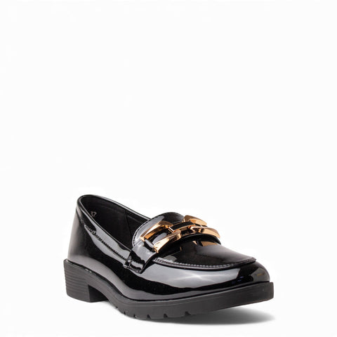 Europeon Union Women Black VernisLeather Shoes #4548