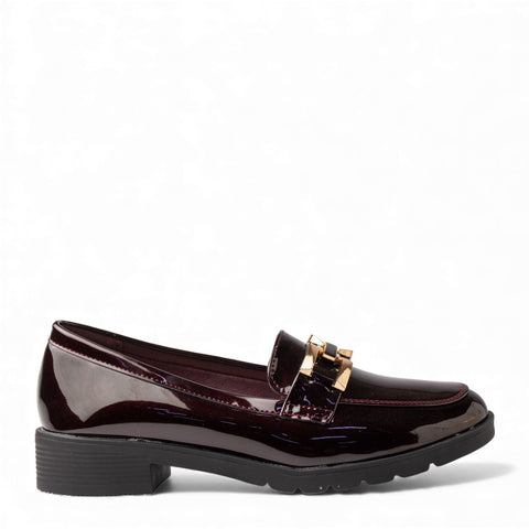 Europeon Union Women Maroon VernisLeather Shoes #4549