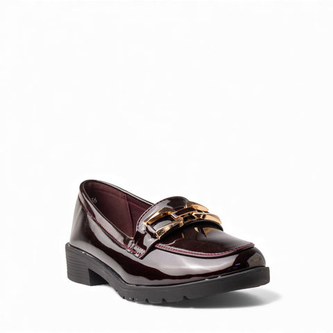 Europeon Union Women Maroon VernisLeather Shoes #4549
