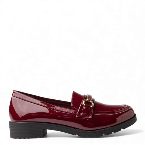 Europeon Union Women Maroon VernisLeather Shoes #4553