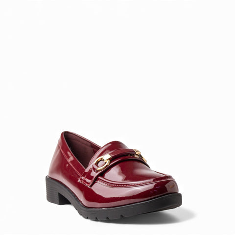 Europeon Union Women Maroon VernisLeather Shoes #4553