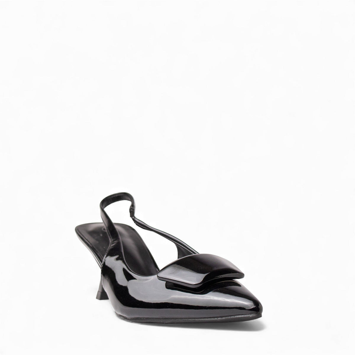 Europeon Union Women Black VernisLeather Heels #4554