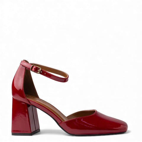 Europeon Union Women Maroon VernisLeather Heels #4556