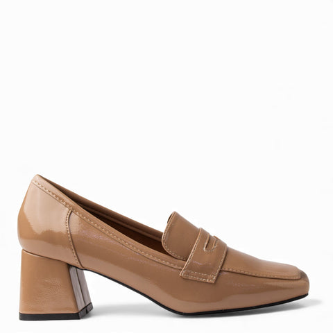 Europeon Union Women Beige VernisLeather Shoes #4558