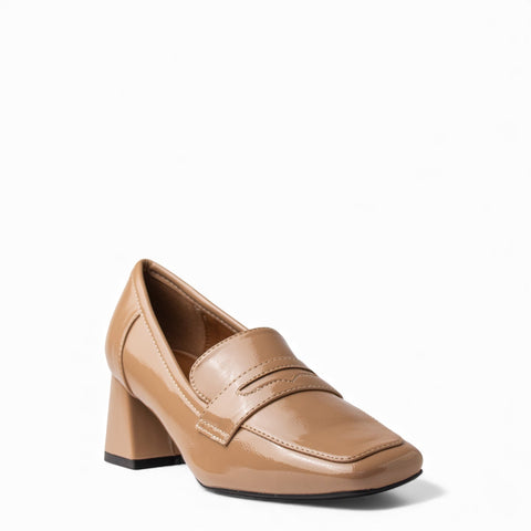 Europeon Union Women Beige VernisLeather Shoes #4558
