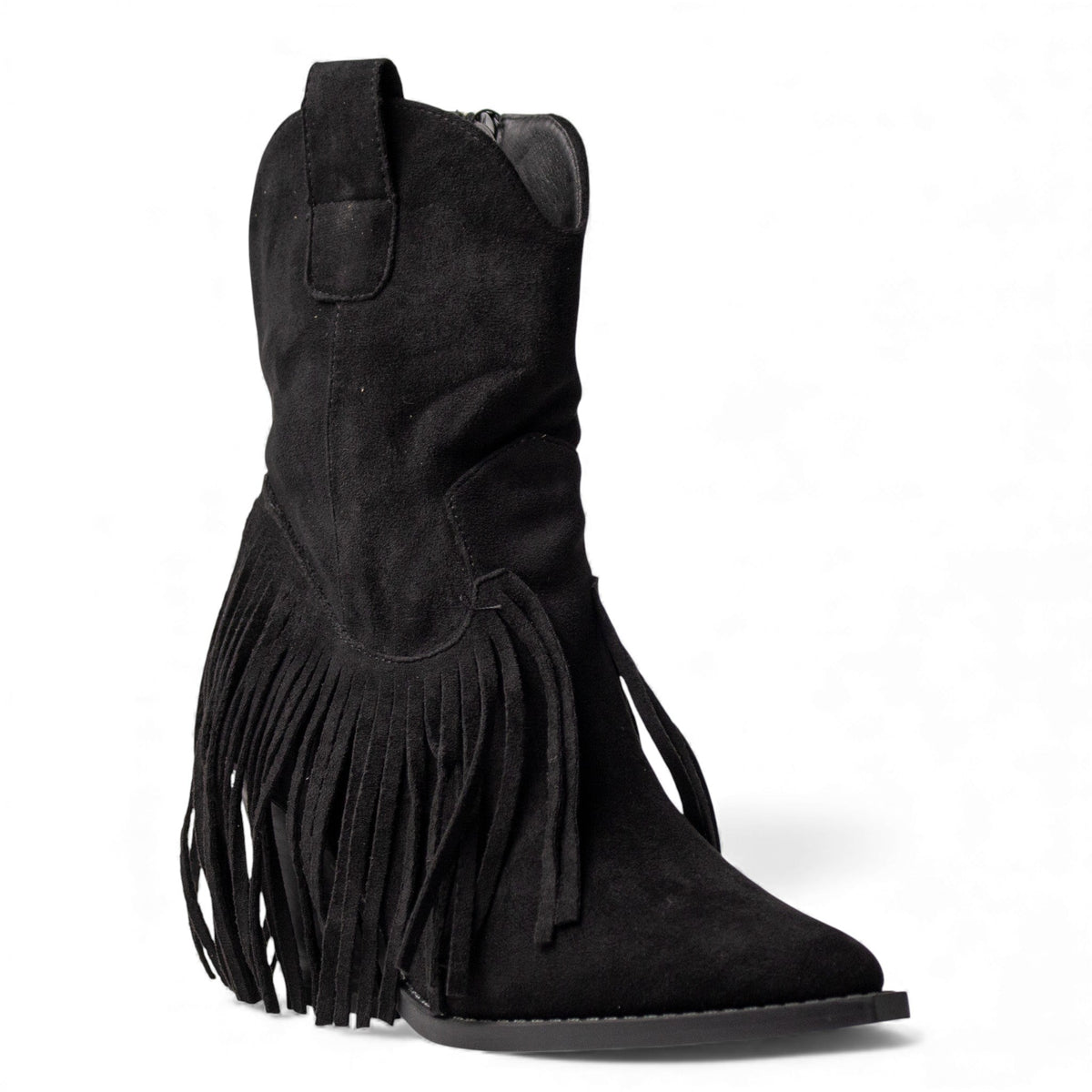 Europeon Union Women Black Chamois Half Boot #4559