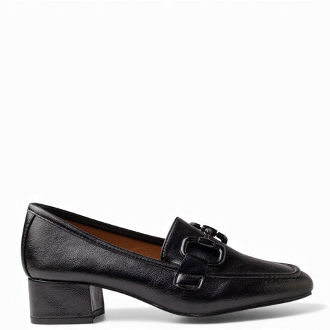 Europeon Union Women Black Leather Shoes #4562