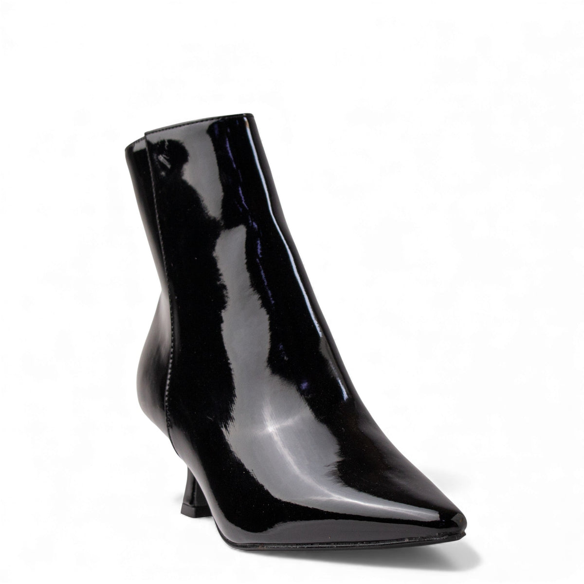 Europeon Union Women Black VernisLeather Half Boot #4564